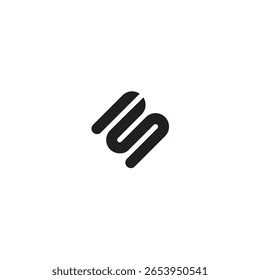 Logotipo da linha de design da tecnologia M