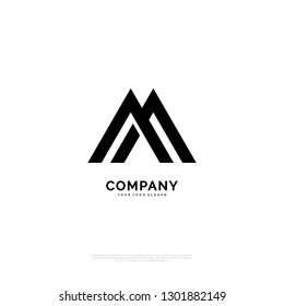 M Technology - Logo template real estate, apartment, condo, house, rental, business. brand, branding, logotype, company, corporate, identity. Clean, modern and elegant style design - Vector