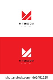 M telecom logo template.