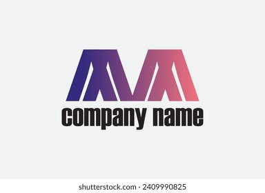 Plantilla de diseño de logotipo de texto M. Identidad corporativa y logotipo comercial. Ilustración vectorial.