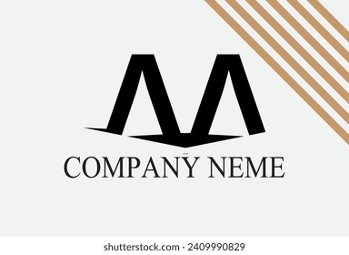 Plantilla de diseño de logotipo de texto M. Identidad corporativa y logotipo comercial. Ilustración vectorial.