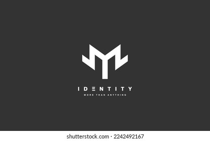 M Trendy logo template with modern style.