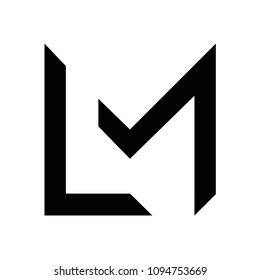 M type modern logo design