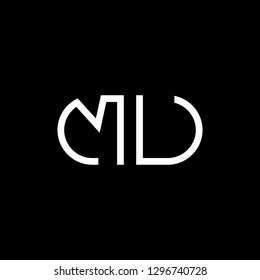 M U initial letter, modern logo design template vector 