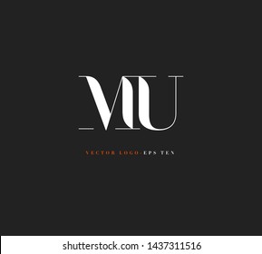 M & U letters Joint logo icon vector for business card and corporate identity.