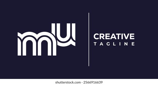 M and U logo design. MU abstract Letters Logo Monogram. This logo design is the process of creating a visual symbol that represents a brand, company, or individual.