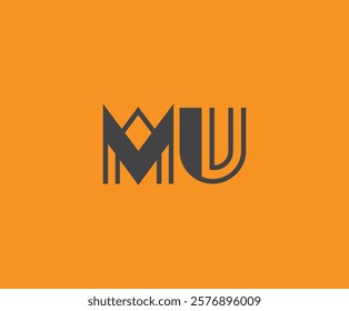 M and U logo design. MU abstract Letters Logo Monogram. This logo design is the process of creating a visual symbol that represents a brand, company, or individual.