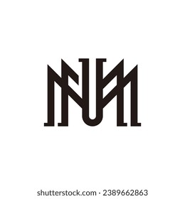  M M U Monogram Logo. Modern and unique MMU letter initials logo