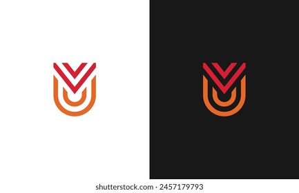 m u mu um initial logo for guard shield security bussiness