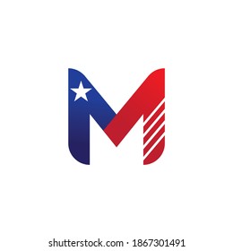 diseño del logotipo del vector de la letra m