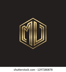 M V initial letter, modern logo design template vector