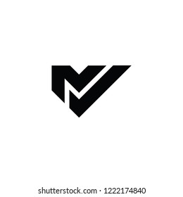 m v letter logo