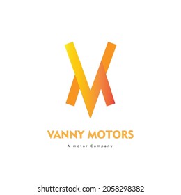 M V letter logo, Text style logo, M V text logo