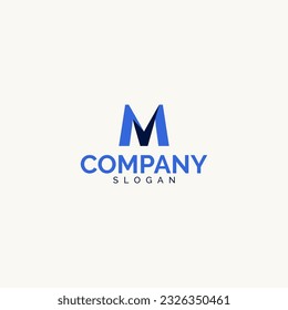 M and V lettermark logo design