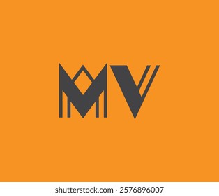 M and V logo design. MV abstract Letters Logo Monogram. This logo design is the process of creating a visual symbol that represents a brand, company, or individual.