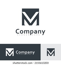 M- und V-MV-Logo, Vektordesign, kreatives Logo, Vektordesign