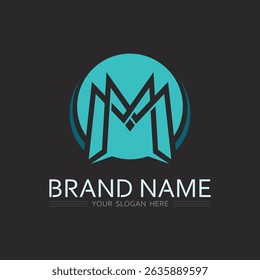 Logotipo de Vector M con Elementos de diseño Abstractas y modernos