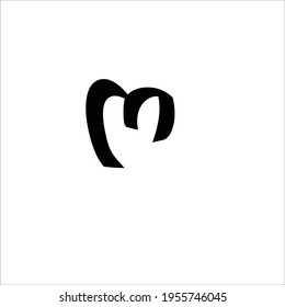 letra de diseño del logotipo del vector m