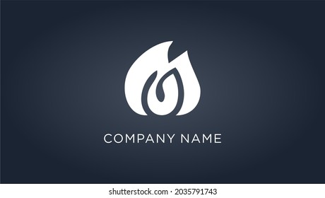 Nombre de la compañía de elementos de plantilla de diseño de icono de vector M
