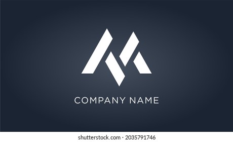 M Vektorlogo-Symboldesign-Vorlagenelemente Firmenname