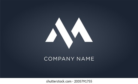 M vector logo icon design template elements company name