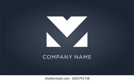 M vector logo icon design template elements company name