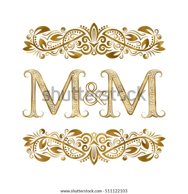 M M Vintage Initials Logo Symbol Stock Vector (Royalty Free) 511122103