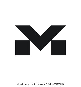 M or VM or MV logo design inspiration