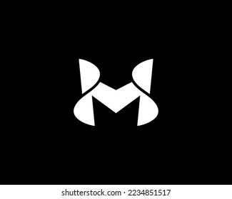 logotipo moderno plegado de m w