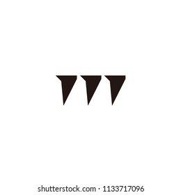 m w letter logo