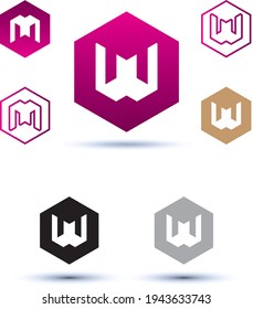 
m or w letter logo in a polygon with an amazing concept. Also, best for a real estate brand or also usable for any business or company.