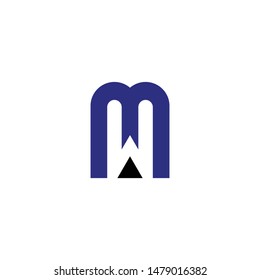 m w letter vector logo