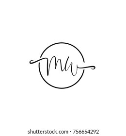 M And W Letter Vector Logo Template