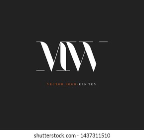 M & W letters Joint logo icon vector for business card and corporate identity.