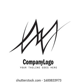 M & W logo design, black and white coloure