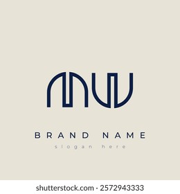 M and W logo design. MW abstract Letters Logo Monogram. This logo design is the process of creating a visual symbol that represents a brand, company, or individual.