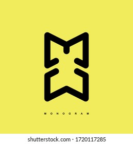 M W Monogram Branding Logo