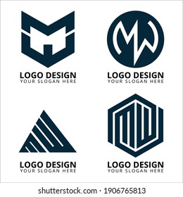 M W Professional Logo Design Collection