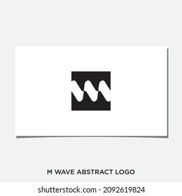 M WAVE ABSTRACT LOGO DESIGN VECTOR