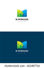 M Wireless Logo Template.