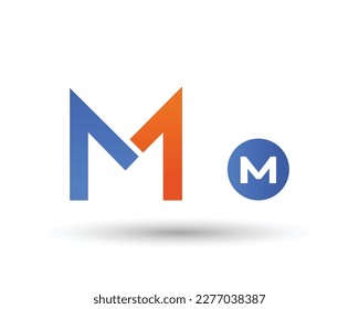 M wordmark Logo design concept 