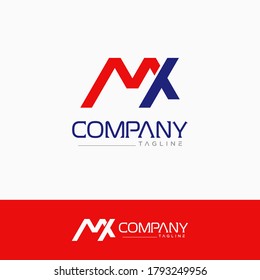 M X letter logo  design vector template