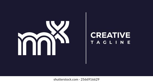 M and X logo design. MX abstract Letters Logo Monogram. This logo design is the process of creating a visual symbol that represents a brand, company, or individual.