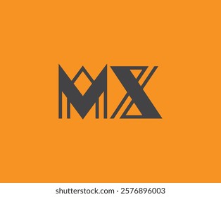 M and X logo design. MX abstract Letters Logo Monogram. This logo design is the process of creating a visual symbol that represents a brand, company, or individual.