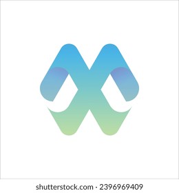 M and X Modern logo design, letter logo
