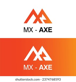M, X, MX, XM, axe, x axe, m axe, mx logo, xm logo, axe logo Vector Template Abstract Monogram Symbol. Usable for Business sport, technology, fashion, digital And future creative logo