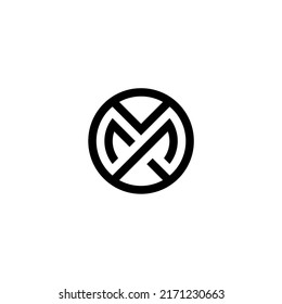 m x mx xm diseño inicial de logotipo plantilla vectorial