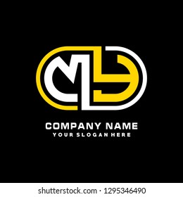 M Y initial letter, modern logo design template vector 