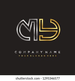 M Y initial letter, modern logo design template vector 