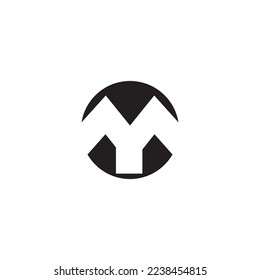 M Y initials logo template abstract vector design